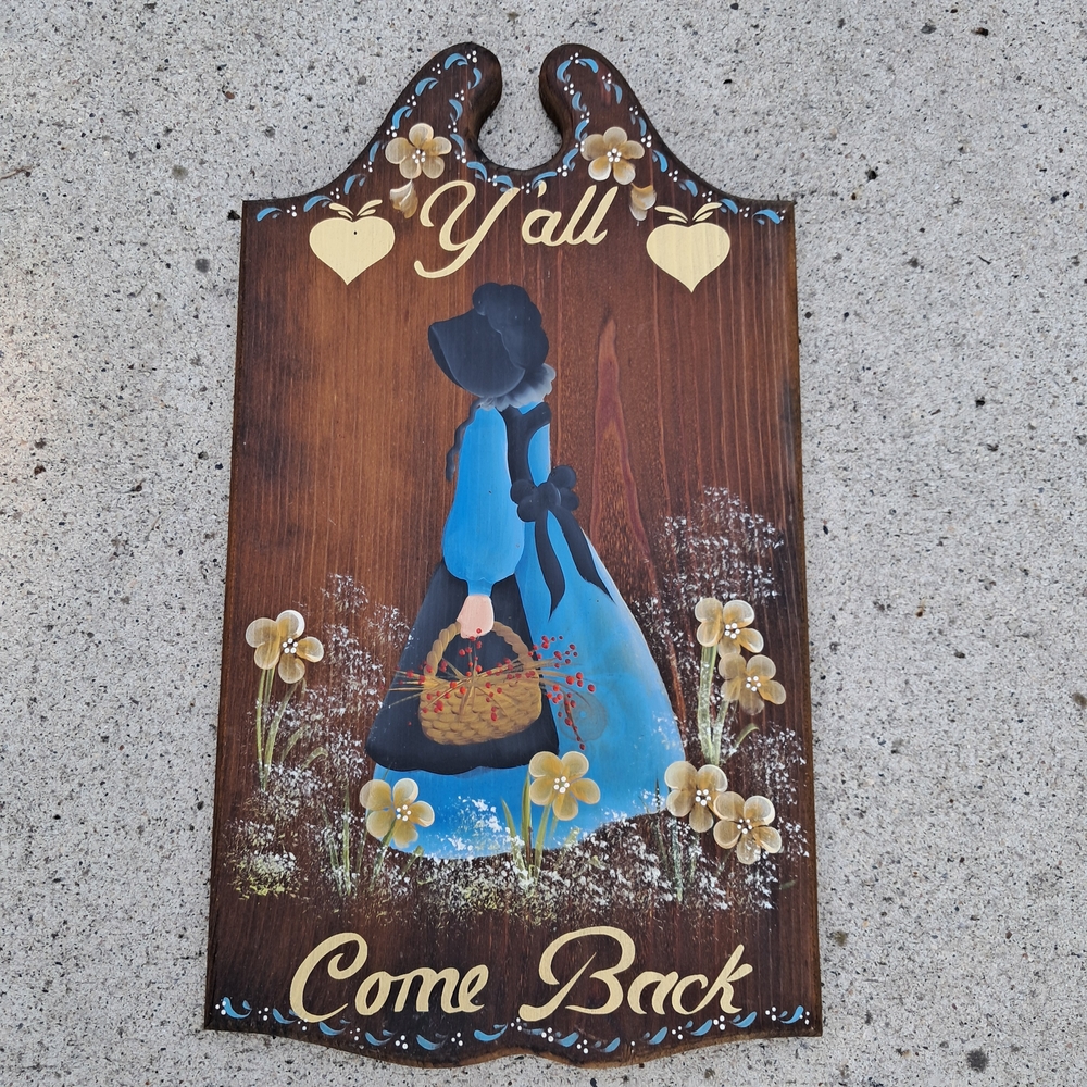 Rustic Brown and Blue Wall Decor Sign